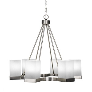 Nouvelle - 6 Light Uplight Chandelier-24.25 Inches Tall and 26.75 Inches Wide - 1339091