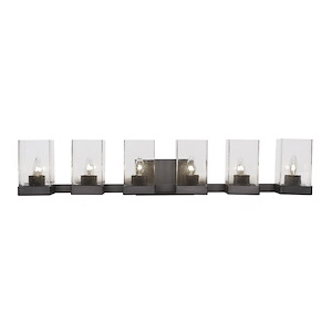 Nouvelle - 6 Light Bath Bar-7.5 Inches Tall and 37 Inches Length - 1339121