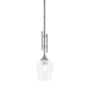 Uptowne - 1 Light Stem Hung Mini Pendant-19 Inches Tall and 5 Inches Wide - 1340071