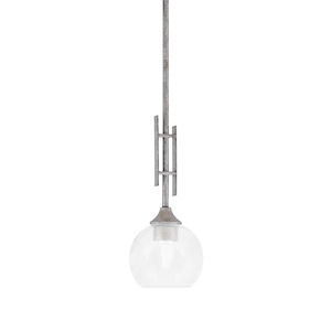 Uptowne - 1 Light Stem Hung Mini Pendant-17.75 Inches Tall and 5.75 Inches Wide - 1340075