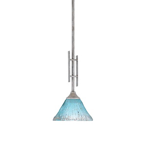 Uptowne - 1 Light Stem Hung Mini Pendant-17 Inches Tall and 7 Inches Wide - 1340076