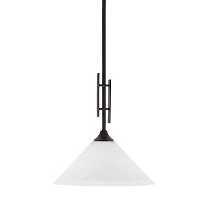 Uptowne - 1 Light Stem Hung Mini Pendant-18.25 Inches Tall and 12 Inches Wide - 1339122