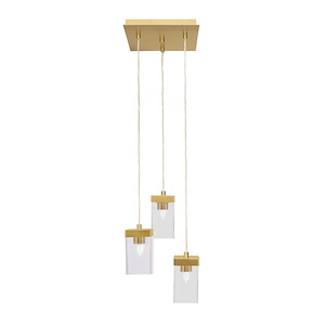 Nouvelle - 3 Light Cluster Pendalier-10 Inches Tall and 13.25 Inches Wide - 1218912