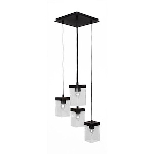 Nouvelle - 4 Light Cluster Pendalier-10 Inches Tall and 13.75 Inches Wide - 755780