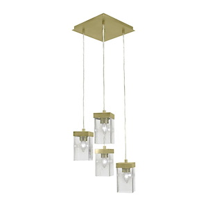 Nouvelle - 4 Light Cord Hung Cluster Pendalier-10 Inches Tall and 13.75 Inches Wide - 1339538