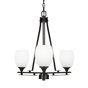 Uptowne - 3 Light Uplight Chandelier-21.5 Inches Tall and 19.5 Inches Wide - 1339453