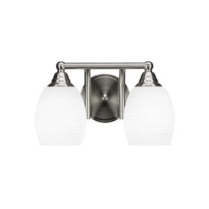 Paramount - 2 Light Bath Bar-8 Inches Tall and 13 Inches Wide - 882497