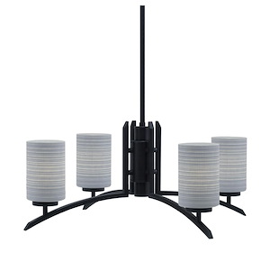 Kurve - 4 Light Chandelier-11 Inches Tall and 26.25 Inches Wide - 1342017