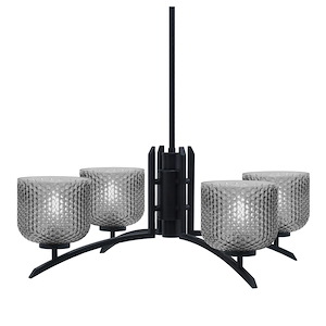 Kurve - 4 Light Chandelier-11 Inches Tall and 27.5 Inches Wide - 1342021