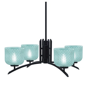 Kurve - 4 Light Chandelier-10 Inches Tall and 27.5 Inches Wide - 1342022