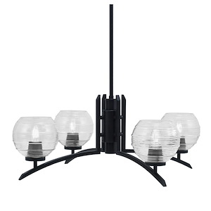 Kurve - 4 Light Chandelier-11 Inches Tall and 27.5 Inches Wide - 1342018