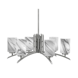 Kurve - 6 Light Chandelier-11 Inches Tall and 26 Inches Wide - 1342028