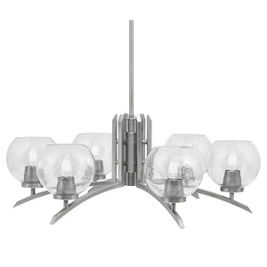 Kurve - 6 Light Chandelier-11 Inches Tall and 26.25 Inches Wide - 1342030