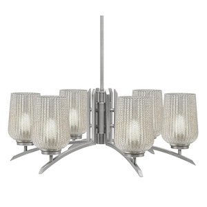 Kurve - 6 Light Chandelier-11 Inches Tall and 26.75 Inches Wide - 1342027
