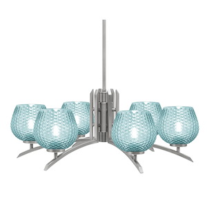 Kurve - 6 Light Chandelier-10.5 Inches Tall and 27.5 Inches Wide - 1342032