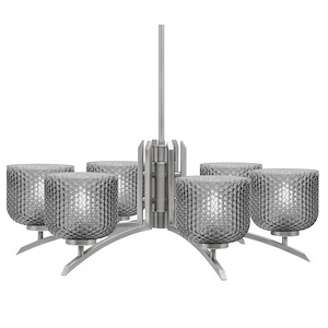 Kurve - 6 Light Chandelier-11 Inches Tall and 27.5 Inches Wide - 1342033