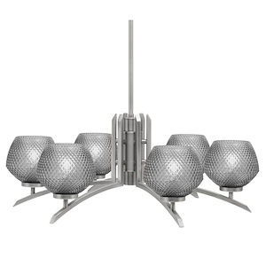 Kurve - 6 Light Chandelier-11 Inches Tall and 27.5 Inches Wide - 1342035