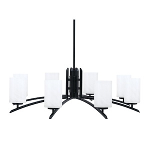 Kurve - 8 Light Chandelier-11 Inches Tall and 34 Inches Wide - 1342040