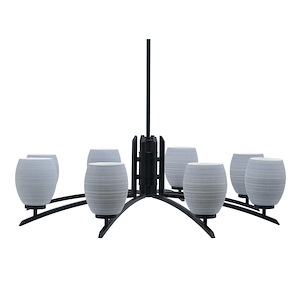Kurve - 8 Light Chandelier-11 Inches Tall and 34.75 Inches Wide - 1342042