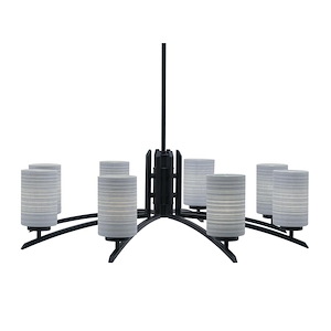 Kurve - 8 Light Chandelier-11 Inches Tall and 33.75 Inches Wide - 1342043