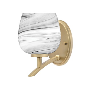 Kurve - 1 Light Uplight Wall Sconce-8.5 Inches Tall and 6 Inches Wide - 1342084