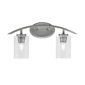 Kurve - 2 Light Bath Bar-10 Inches Tall and 18.25 Inches Length - 1342090