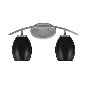 Kurve - 2 Light Bath Bar-9.75 Inches Tall and 18.25 Inches Length - 1342092