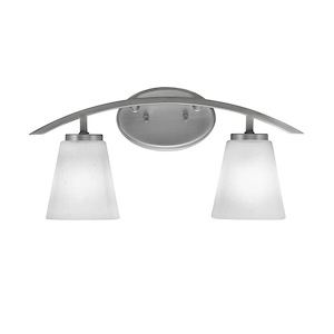 Kurve - 2 Light Bath Bar-9 Inches Tall and 18.25 Inches Length - 1342094