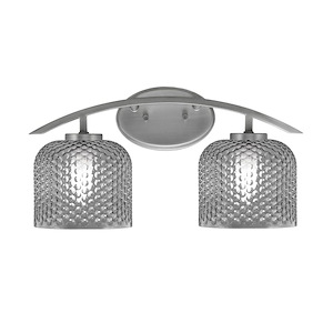 Kurve - 2 Light Bath Bar-9.5 Inches Tall and 18.25 Inches Length - 1342098
