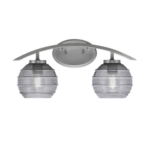 Kurve - 2 Light Bath Bar-9.25 Inches Tall and 18.25 Inches Length - 1342088