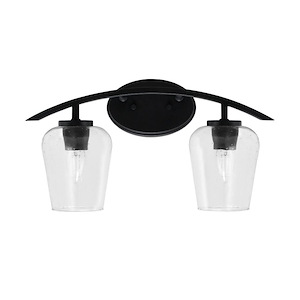 Kurve - 2 Light Bath Bar-10.25 Inches Tall and 18.25 Inches Length - 1342089