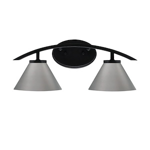 Kurve - 2 Light Bath Bar-7.5 Inches Tall and 18.25 Inches Length - 1342095
