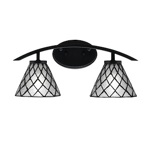 Kurve - 2 Light Bath Bar-8.75 Inches Tall and 18.25 Inches Length - 1342091