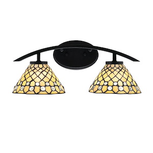Kurve - 2 Light Bath Bar-8.25 Inches Tall and 18.25 Inches Length - 1342097