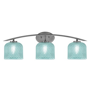 Kurve - 3 Light Bath Bar-9.25 Inches Tall and 29 Inches Length - 1342112
