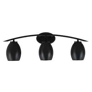 Kurve - 3 Light Bath Bar-9.75 Inches Tall and 29 Inches Length - 1342106