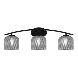 Kurve - 3 Light Bath Bar-9.5 Inches Tall and 29 Inches Length - 1342114