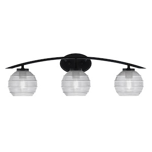 Kurve - 3 Light Bath Bar-9.25 Inches Tall and 29 Inches Length - 1342102