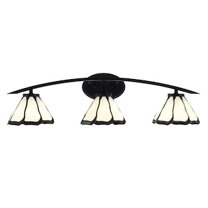 Kurve - 3 Light Bath Bar-8 Inches Tall and 29 Inches Length - 1342115