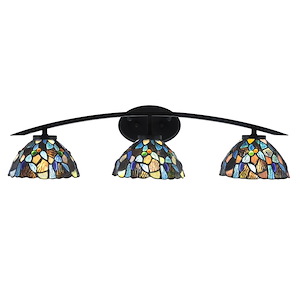 Kurve - 3 Light Bath Bar-7.75 Inches Tall and 29 Inches Length - 1342116
