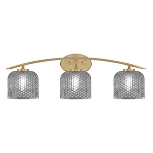 Kurve - 3 Light Bath Bar-9.25 Inches Tall and 29 Inches Length - 1342117