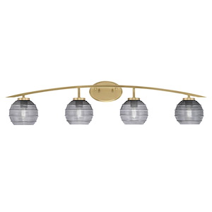 Kurve - 4 Light Bath Bar-9.5 Inches Tall and 40 Inches Length - 1342118