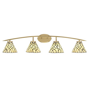 Kurve - 4 Light Bath Bar-9 Inches Tall and 40 Inches Length - 1342121