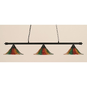 Oxford-Three Light Billiard-14 Inches Wide by 10.25 Inches High - 1152371