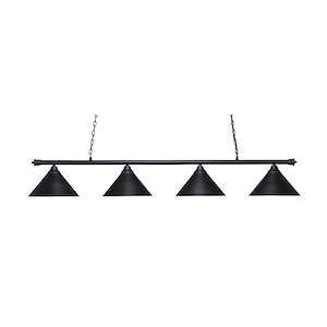 Oxford - 4 Light Billiard/Island-12 Inches Tall and 14 Inches Wide - 1219321
