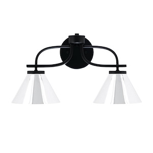 Cavella - 2 Light Bath Bar-10 Inches Tall and 18.5 Inches Length - 1298457