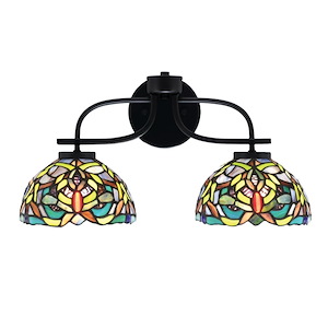 Cavella - 2 Light Bath Bar-9.75 Inches Tall and 18.5 Inches Length - 1298461