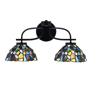 Cavella - 2 Light Bath Bar-9.25 Inches Tall and 18.5 Inches Length - 1298413