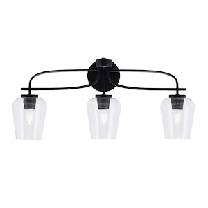 Cavella - 3 Light Bath Bar-11.5 Inches Tall and 26.75 Inches Length - 1298400