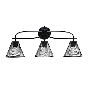 Cavella - 3 Light Bath Bar-11.25 Inches Tall and 28.25 Inches Length - 1298463
